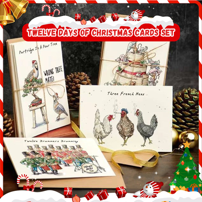 🔥Solange der Vorrat reicht 40 % Rabatt!🎉Zwölf Tage Weihnachtskarten-Set