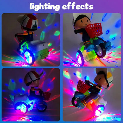 🚲 50% RABATT! 🎁 Akrobatisches Kinder-Dreirad – 360° Drehung, Musik & Lichter – Sicher & langlebig für Kinder 1–4 ✨