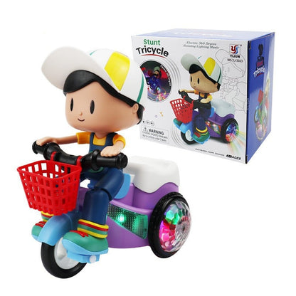 🚲 50% RABATT! 🎁 Akrobatisches Kinder-Dreirad – 360° Drehung, Musik & Lichter – Sicher & langlebig für Kinder 1–4 ✨