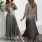 🥰Elegante und stilvolle Faltenkleider mit Rundhalsausschnitt für Damen