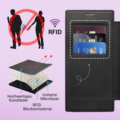 [🔥Der niedrigste Preis von heute]Neue strukturierte Flip-Leder-Handyhülle für Samsung