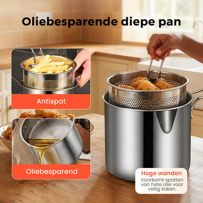 🥳HEISSER SALE 2026🥳💞50.000+ VERKAUFT!👵❤️ Multifunktionale Fritteuse aus Edelstahl 304