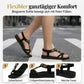 👡 50% RABATT! 🌼 Flache Damen-Sandalen – Runde Zehen, atmungsaktiv & Blumen-Dekor – Verstellbarer Knöchelriemen – ideal für Strand, Spaziergänge oder den Alltag ✨