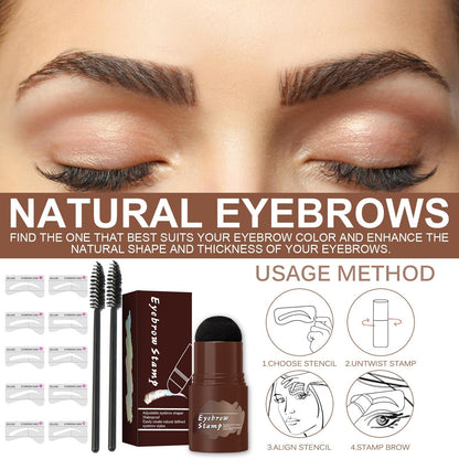 🔥🔥HOT SALE 50% OFF🔥🔥2025 NEW FASHION EYEBROW PRINTING - Brow Stamp Set + 10 Stencils &amp; 2 Brow Brushes