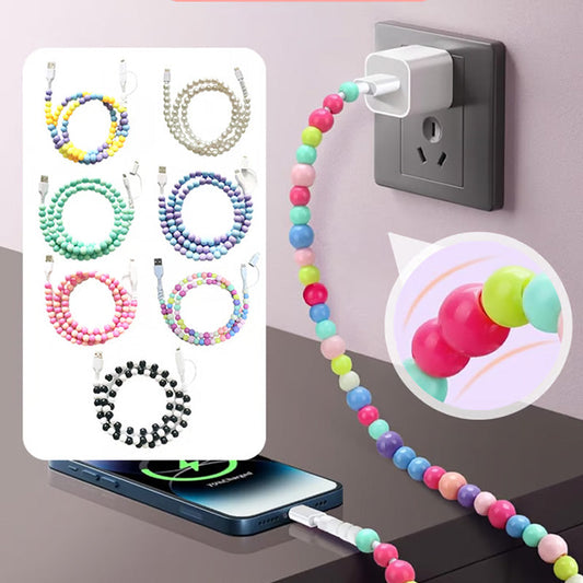 💎2-in-1 USB zu Typ-C ＆ Beleuchtung Perlen Ladekabel
