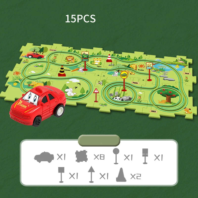 🔥Solange der Vorrat reicht 40 % Rabatt!🧩Kinder Lernspielzeug Puzzle-Autobahn-Spielset🧩