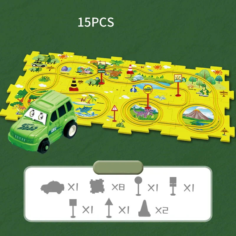 🔥Solange der Vorrat reicht 40 % Rabatt!🧩Kinder Lernspielzeug Puzzle-Autobahn-Spielset🧩