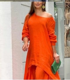 💥Dernier jour 49% de réduction💥💕Costume décontracté à la mode en lin de couleur unie pour femme💃
