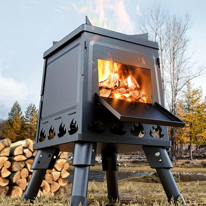 Klappbarer Outdoor-Holzofen – Tragbarer Feuerofen für Camping, Picknick & Grillen🔥🏕️