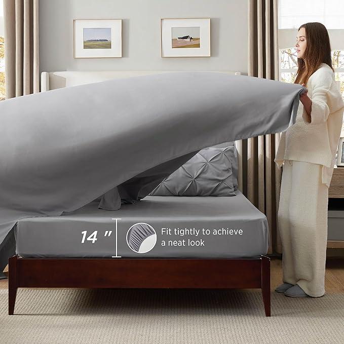 🛏️ 50% RABATT! 🌿 3-teiliges Bettwäsche-Set mit Pintuck-Falten – elegant, weich, komplett – für Ihr Traum-Schlafzimmer ✨