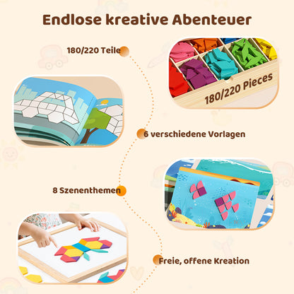🔥Solange der Vorrat reicht 40 % Rabatt!🎉Magnetisches Puzzlespiel aus Holz mit Motiven