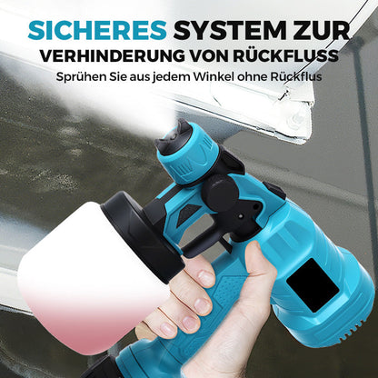 🔥Kabellose elektrische Spritzpistole ⚡ 800 ml/Minute für ununterbrochenes Sprühen 💪 Wiederaufladbar, kabellos, Sprühen in jedem Winkel ohne Auslaufen. Ideal für Möbel, Zäune und Wände 🏠