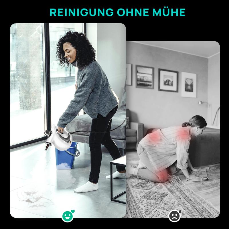 💎 60% RABATT! 💎 Hand-Multiflächen-Dampfreiniger mit Druckboost – 12-teiliges Set, Chemiefrei & 99,9 % Keimabtötung