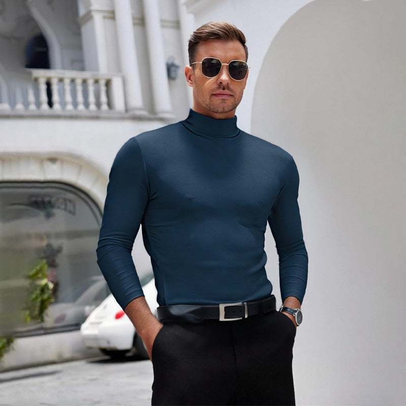 🔥Solange der Vorrat reicht 40 % Rabatt!🎉Slim Fit Langarm-T-Shirt für Herren mit Stehkragen