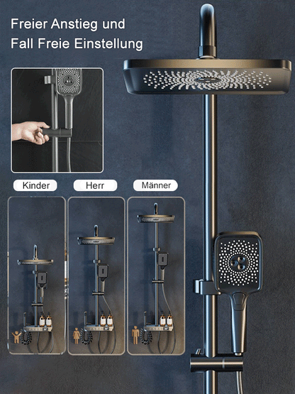🛍️ 57 % Rabatt – Duschset mit Aufputz-Armatur, wandmontiert & Brauseset, Vollkupfer, Druckverstärkung, Thermostat – für den täglichen Gebrauch 🚿