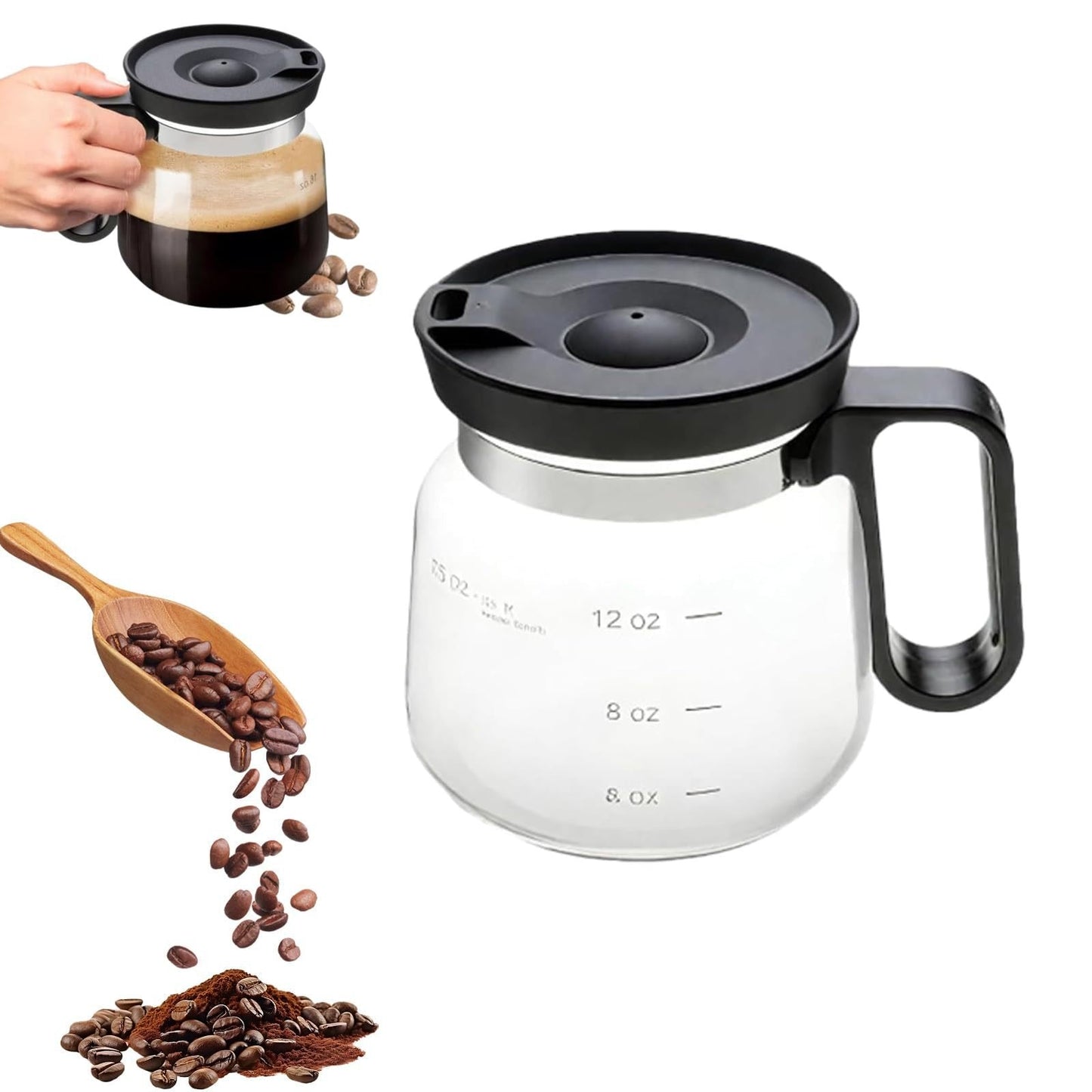 🔥Solange der Vorrat reicht 40 % Rabatt!🎉16-Unzen-Kaffeebecher aus Glas zum Mitnehmen