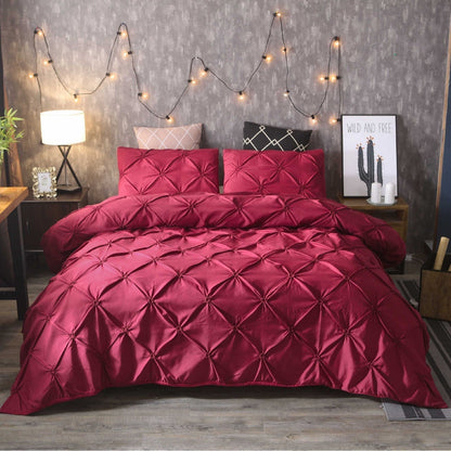 🛏️ 50% RABATT! 🌿 3-teiliges Bettwäsche-Set mit Pintuck-Falten – elegant, weich, komplett – für Ihr Traum-Schlafzimmer ✨