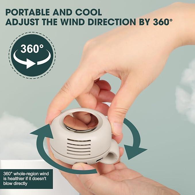 ❄️40% OFF!💨Um 360° drehbarer, tragbarer Mini-Clip-Ventilator