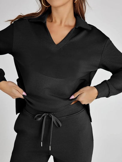 🥰Heißer Verkauf 49% Rabatt🍂2-teiliges Lounge-Set mit langen Ärmeln für Damen