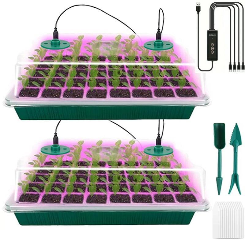 💎50 % RABATT! 💎 Anzuchtschalen mit Pflanzenlampe – Feuchtigkeitsregulierung, transparentes Vollspektrumlicht 🌱💡
