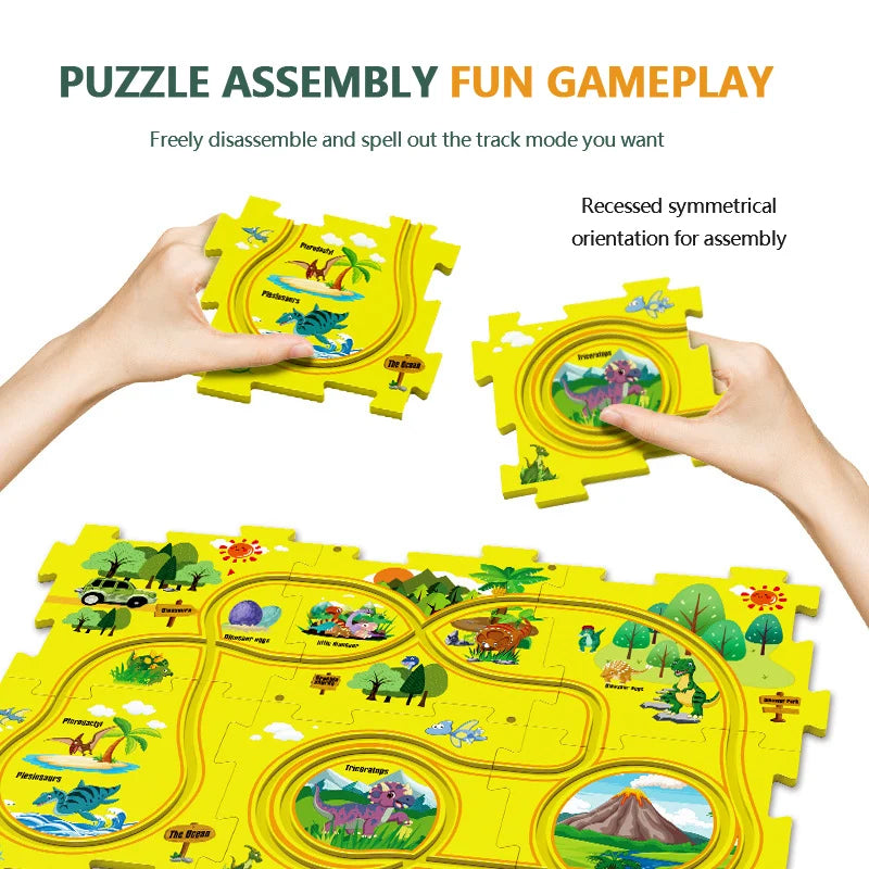 🔥Solange der Vorrat reicht 40 % Rabatt!🧩Kinder Lernspielzeug Puzzle-Autobahn-Spielset🧩