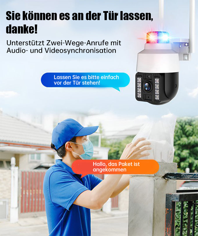 💥💥👉 V380 Nuova telecamera impermeabile per casa e per esterni con visione notturna a 360 gradi e monitor remoto 4G
