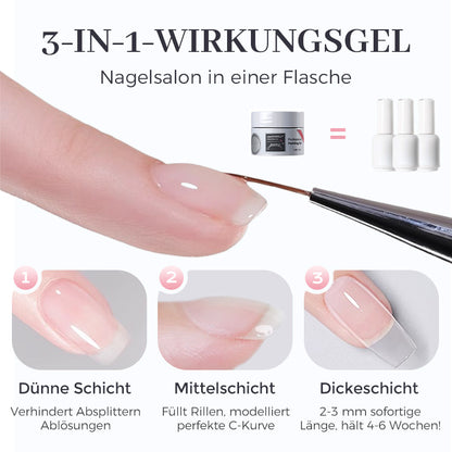 🎉Acquista 3 e ricevi 5 gratis💅Gel base per unghie multiuso 3 in 1 ad elevata trasparenza