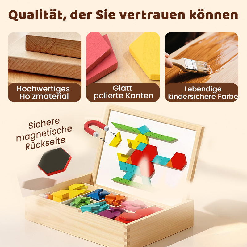 🔥Solange der Vorrat reicht 40 % Rabatt!🎉Magnetisches Puzzlespiel aus Holz mit Motiven