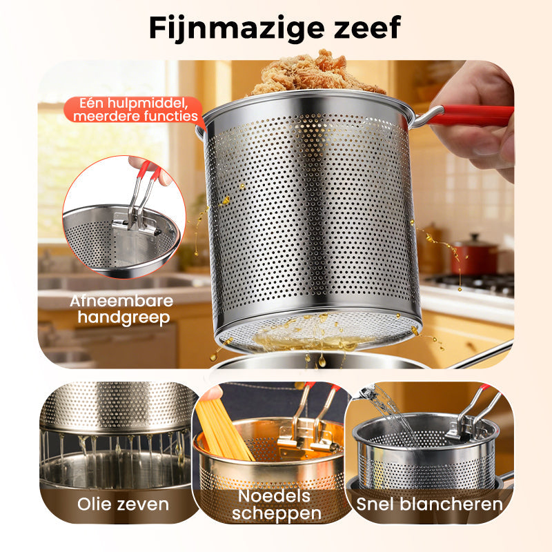 🥳HEISSER SALE 2026🥳💞50.000+ VERKAUFT!👵❤️ Multifunktionale Fritteuse aus Edelstahl 304