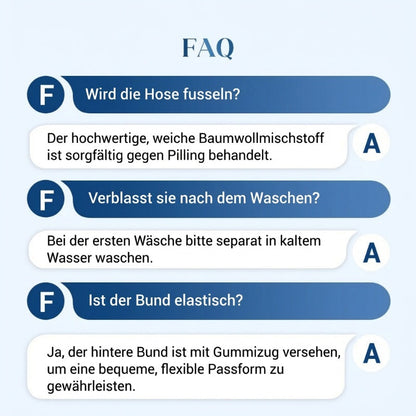 🔥Solange der Vorrat reicht 40 % Rabatt!🎉Bequeme blau gestreifte Hose mit Seitentaschen