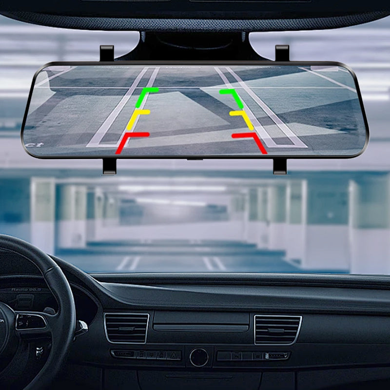 👁️10-Zoll-Rückfahrkamera & Dashcam mit vollem Touchscreen – 1296P HD-Nachtsicht, Dual-Objektiv – ideal für sicheres Fahren & Parken🚗📹
