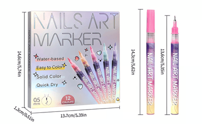 🎨Kreatives Nageldesign-Set mit 12 Farben – geeignet für Nageldesign-Begeisterte jeden Alters