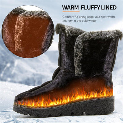 🎄🎁Ideal Gift - Non-Slip Winter Rabbit Plush Snow Boots for Women