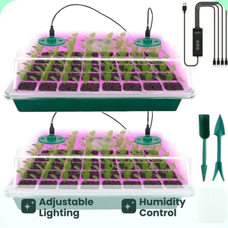 💎50 % RABATT! 💎 Anzuchtschalen mit Pflanzenlampe – Feuchtigkeitsregulierung, transparentes Vollspektrumlicht 🌱💡