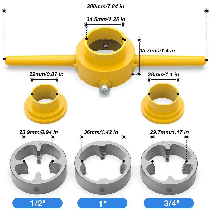 🔥Hot Sale - 49% off🔥2 pieces plastic pipe threading die set