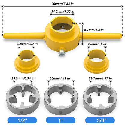🔥Hot Sale - 49% off🔥2 pieces plastic pipe threading die set