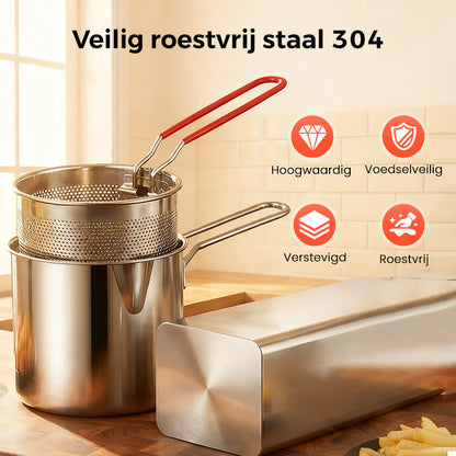 🥳HEISSER SALE 2026🥳💞50.000+ VERKAUFT!👵❤️ Multifunktionale Fritteuse aus Edelstahl 304