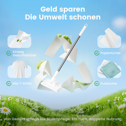 🧹✨ Einweg-Staubmopp mit 4 wiederverwendbaren Bezügen – Praktisch und effektiv 💥🌟