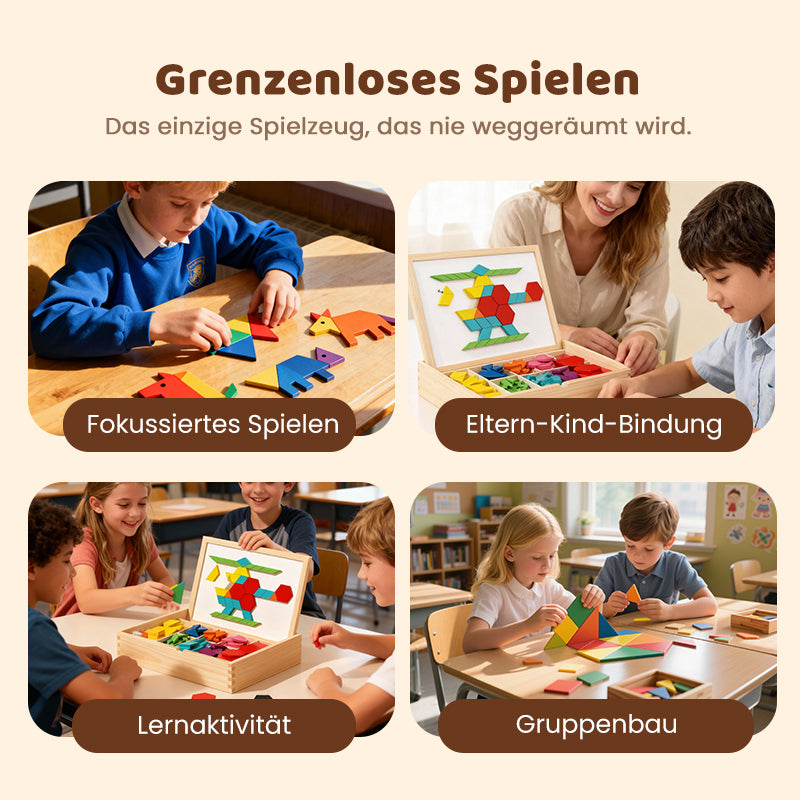 🔥Solange der Vorrat reicht 40 % Rabatt!🎉Magnetisches Puzzlespiel aus Holz mit Motiven