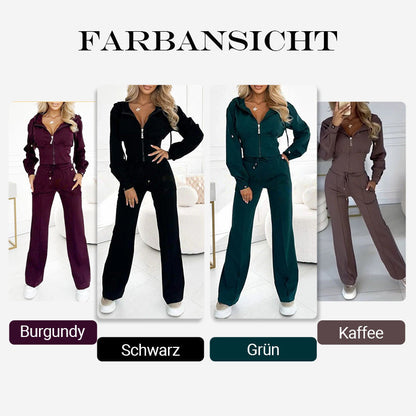 💥Meilleure vente 50% de réduction✨Ensemble de survêtement 2 pièces entièrement zippé pour femme !