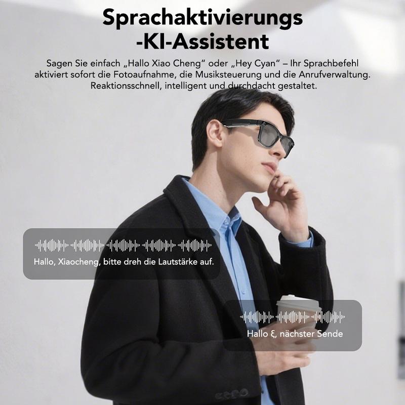 Smarte KI-Brille: ChatGPT, 4K-Aufnahme & Übersetzung in 160+ Sprachen