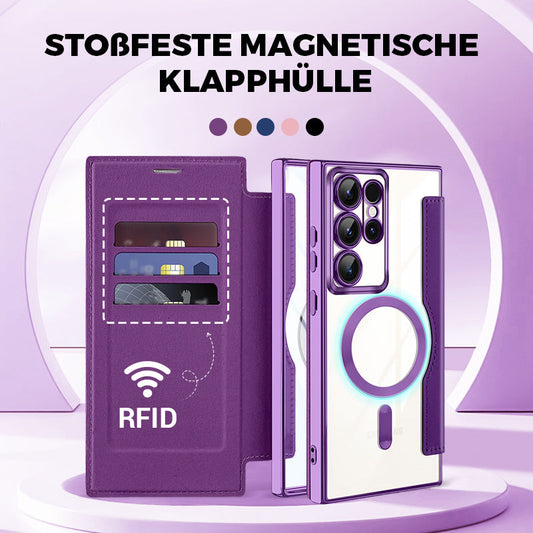 [🔥Der niedrigste Preis von heute]Neue strukturierte Flip-Leder-Handyhülle für Samsung