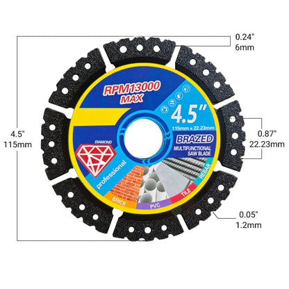 🛠️ ✨ 4,5-Zoll-Mehrfachmaterial-Diamanttrennscheibe – Keine Kompromisse, maximale Haltbarkeit