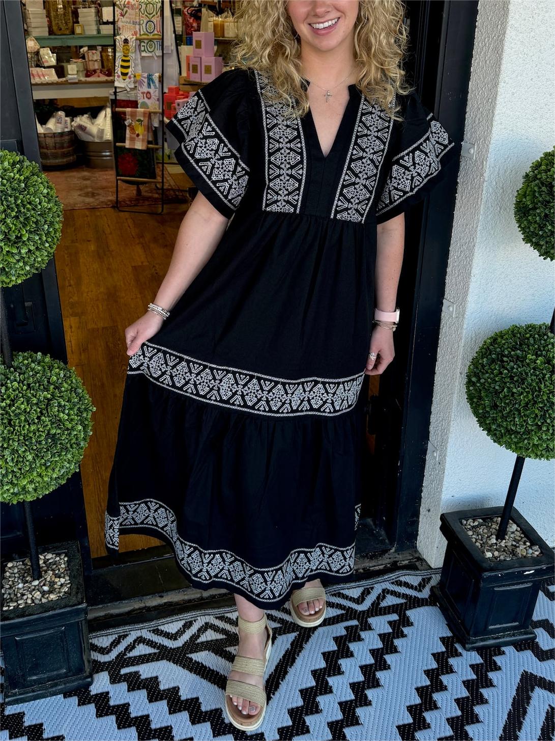 62% korting✨ Boho V-hals maxi-jurk voor dames✨