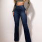 🔥Solange der Vorrat reicht 40 % Rabatt!🎉Hoch taillierte, dehnbare Flared Jeans💯💯