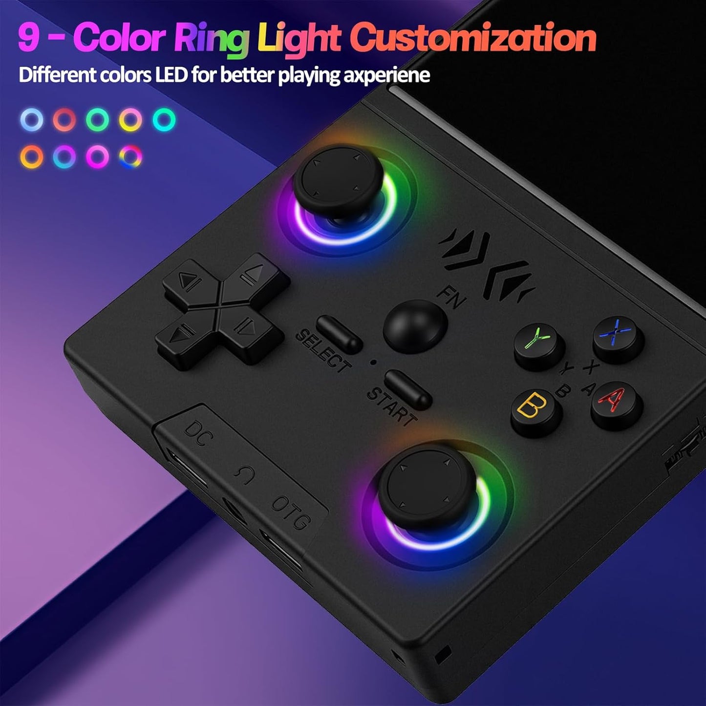 🎮👾 Retro-Handheld-Spielkonsole – 3,5″ HD-Bildschirm (640x480) 🕹️💾 64 GB Speicher, RK3326-Chip, 2500 mAh – perfekt für unterwegs & Nostalgie-Fans. Sofort spielbereit mit hunderten Klassikern.