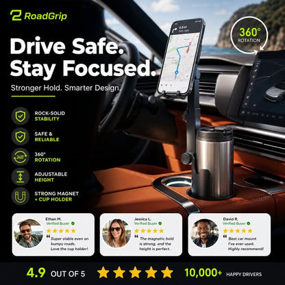 🔥 50% Rabatt!⏰🧲Handyhalterung für Getränkehalter im Auto – 360° verstellbar, starker N52-Magnet, Einhandbedienung, passend für alle Handys, stabile Magnet- und Klemmhalterungen für sicheres Fahren