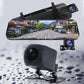 👁️10-Zoll-Rückfahrkamera & Dashcam mit vollem Touchscreen – 1296P HD-Nachtsicht, Dual-Objektiv – ideal für sicheres Fahren & Parken🚗📹