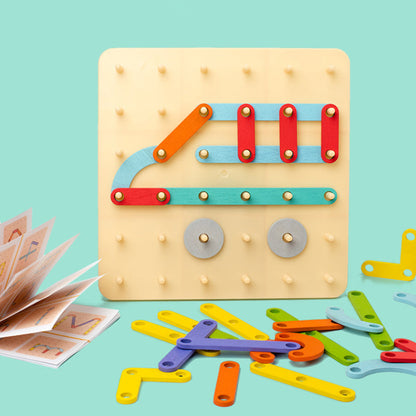 🧩 50% RABATT ! ✨ Montessori-Steckpuzzle - Holzformen mit Lernkarten für frühe Bildung & kreative Entwicklung 🎁🎄
