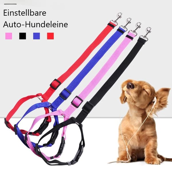 🐶🚗🔥 50% RABATT! Auto-Hundeleine – einstellbar, sicher & perfekt für jede Fahrt ✨